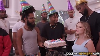Coco Lovelock'S Birthday Surprise Includes 11 Huge Black Cocks