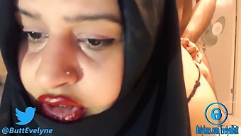Big-Bootied Woman In Hijab Takes Anal Thrashing As Discipline!