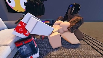 Makima Enjoys Interracial Sex And Group Action In Roblox Video