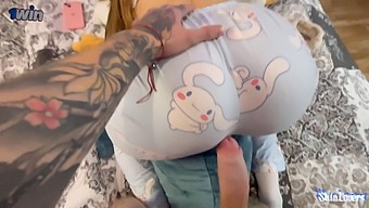 A Tattooed Woman With A Big Ass Seduces A Young Gamer In This Pov Video