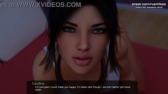 Caroline, The Voluptuous Stepsister, Gives In To Her Stepbrother'S Advances And Allows Him To Penetrate Her Flawless Large Derriere. Their Encounter Turns Passionate As They Engage In Anal Intercourse. This Is Part 82 Of A Taboo Hentai Video Game Featuring Milfy City.