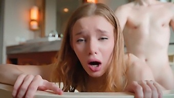 Russian Stepsister Caught In Bathroom By Surprise