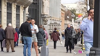 Nuria Millan, An Amateur Girl, Enjoys Picking Up Strangers On The Street For Some Wild Outdoor Fun!