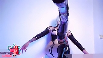 A Lady With A Insatiable Desire Mounts A Large Penis In A Nier Automata-Inspired Video