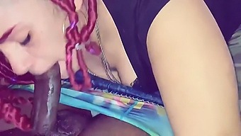 Pov Video Of Freckled Ebony Babe Passionately Sucking Black Cock