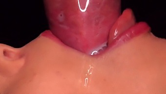 Intense Oral Sex With Condom Removal And Mouthful Of Cum