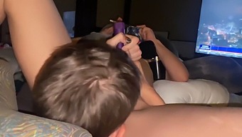 A Bisexual Caregiver Introduces A Sex Toy To A Quadruplet With Purple Hair